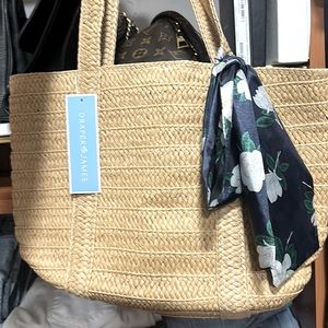 Draper James straw shoulder bag/tote
